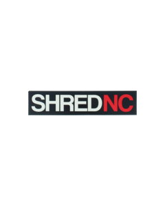SHRED STICKERS PRINTED SHRED NC 6.5x1.5 BLK/WHT/RD