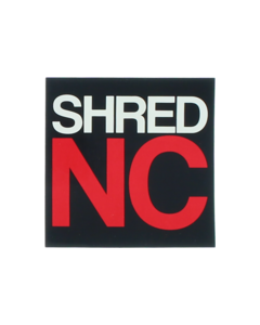 SHRED STICKERS PRINTED SHRED NC STACK 3"BLK/WHT/RD