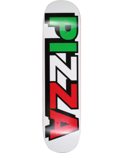 PIZZA TRI LOGO DECK-7.75 WHITE