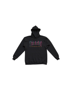 THRASHER DOUBLE FLAME NEON HD/SWT XL-BLACK
