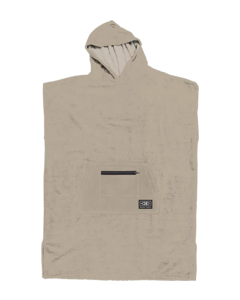 O&E MENS LIGHTWEIGHT HOODED PONCHO TAUPE