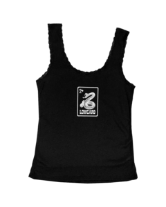 LOWCARD RATTLER CARD LACE TRIMMED TANK TOP S-BLK