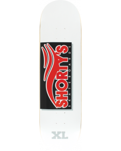 SHORTY'S SKATE TAB DECK-8.5 WHT/BLK/RED