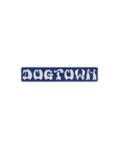DOGTOWN BAR LOGO 8"x1.5" BLUE/WHT DECAL
