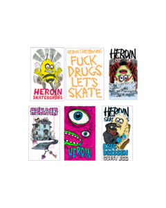 HEROIN HAUNTED HOUSE 12/PK ASSORTED STICKER PACK