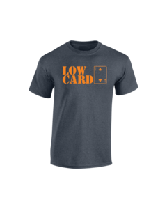LOWCARD STACKED SS M-CHARCOAL HEATHER GREY/ORG