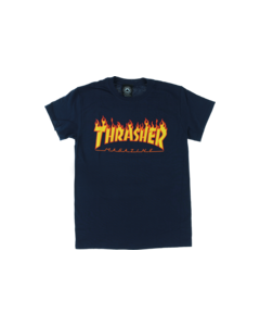 THRASHER FLAME SS S-NAVY