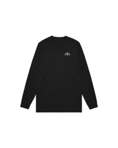 AW SPECTRUM EMBROIDERED LS M-BLACK