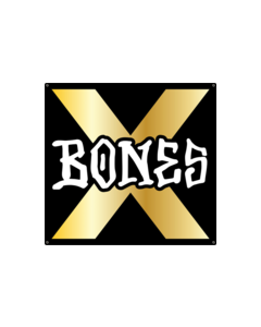 BONES WHEELS X LOGO BANNER 36"x34" BLK/WHT/GOLD
