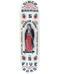 5BORO CINCO BARRIOS DECK-8.5 WHITE