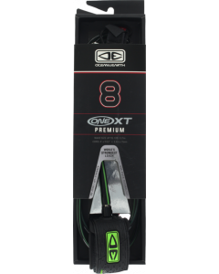 O&E ONE XT PREMIUM LEASH 8' BLK/LIME