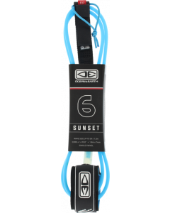 O&E MOULDED SUNSET LEASH 6' BLUE