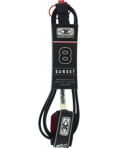 O&E MOULDED SUNSET LEASH 8' BLACK