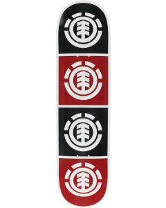 EL QUADRANT DECK-7.5 WHT W/BLK/RED