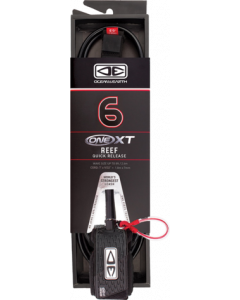 O&E ONE XT BIG REEF QUICK RELEASE LEASH 6' BLK