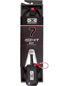 O&E ONE XT BIG REEF QUICK RELEASE LEASH 7' BLK
