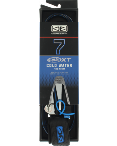 O&E ONE XT COLD WATER LEASH 7' BLK/BLUE