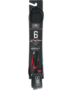 O&E SLIMLINE LIGHTWEIGHT COMP ONE-XT LEASH 6' BLK