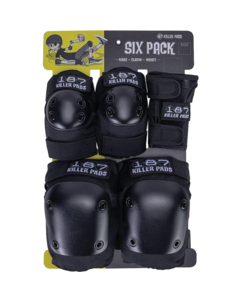 187 6-PACK PAD SET JR-BLACK