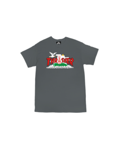 THRASHER THE CITY SS S-CHARCOAL
