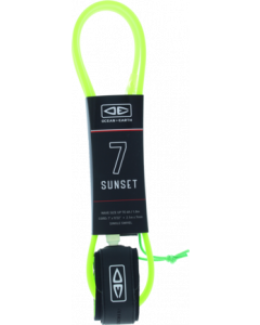 O&E MOULDED SUNSET LEASH 7' LIME