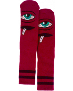 TM BLOODSHOT EYE CREW SOCKS RED 1pr