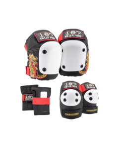 187 6-PACK PAD SET L/XL-CABALLERO DRAGON BLK