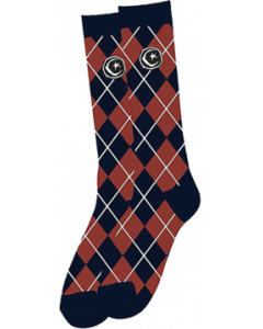 FOUND ARGYLE TALL SOCKS CLAY/NAVY 1pr