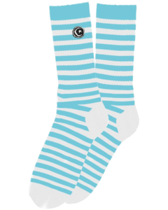FOUND STRIPED STAR & MOON SOCKS WHITE 1pr