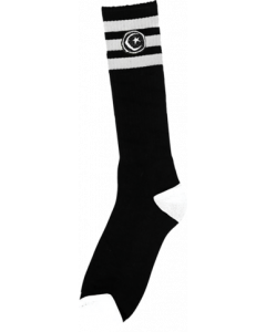 FOUND 3 STRIPE TALL SOCKS BLACK 1pr