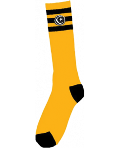 FOUND 3 STRIPE TALL SOCKS YELLOW 1pr