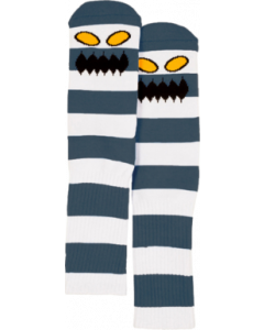 TM MONSTER BIG STRIPE CREW SOCKS CONCRETE 1pr