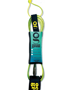 OCEAN GROM 4'8" GROM LEASH JO CL.YEL/BLUE