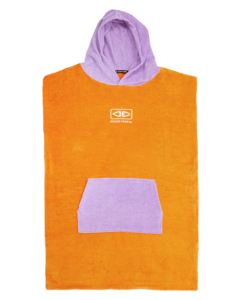 O&E YOUTH HOODED PONCHO ORANGE/PUR