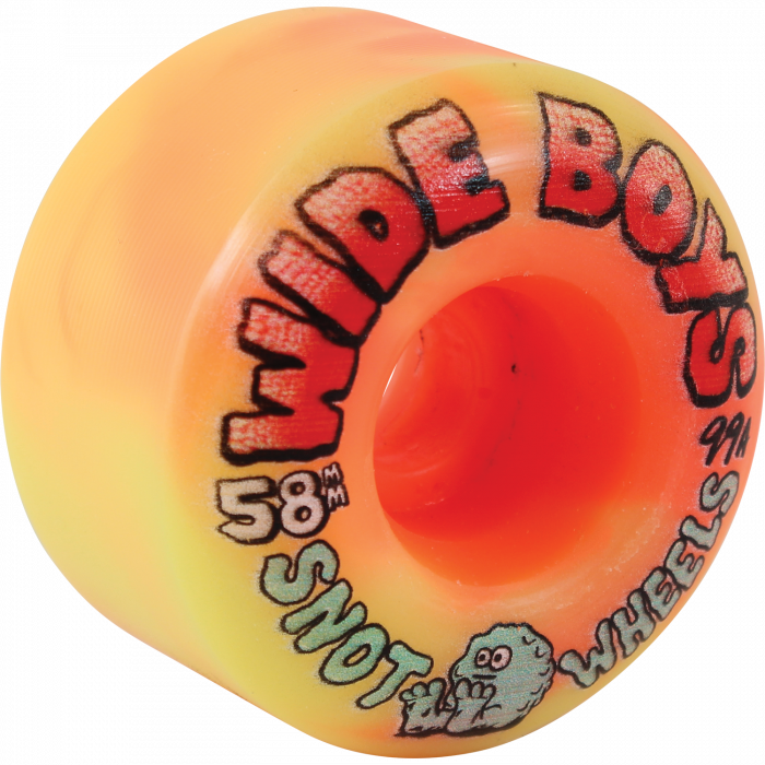 Snot Wheel Co. Skateboard Wheels 56mm Swirls 99A Pink/White