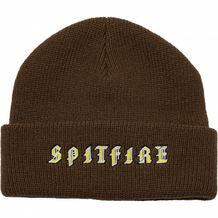 SF OLD E CUFF BEANIE BROWN